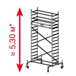 Алюминиевая вышка-тура Krause ProTec 5,3м 910134