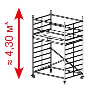 Алюминиевая вышка-тура Krause ProTec XXL 4,3м 911094