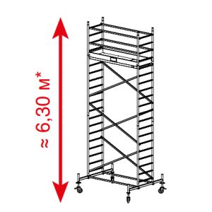 Алюминиевая вышка-тура Krause ProTec 6,3м 910141