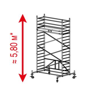 Алюминиевая вышка-тура Krause ProTec XS 5,8м 920034