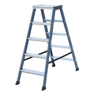 Двухсторонняя анодированная стремянка Krause SePro D 2х5 125828