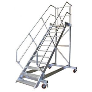 Алюминиевый трап с платформой Krause передвижной, 1000мм 16 ступеней 60° 829153