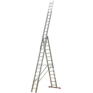 Алюминиевая трехсекционная лестница Krause Tribilo 3х14 120960/120717